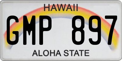 HI license plate GMP897