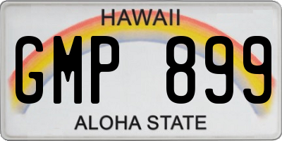 HI license plate GMP899
