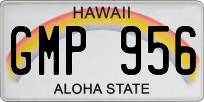 HI license plate GMP956