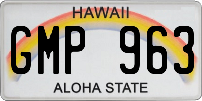 HI license plate GMP963