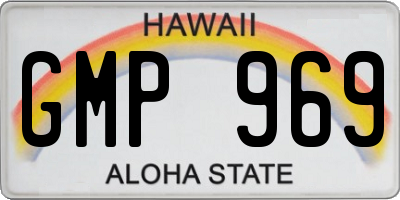 HI license plate GMP969