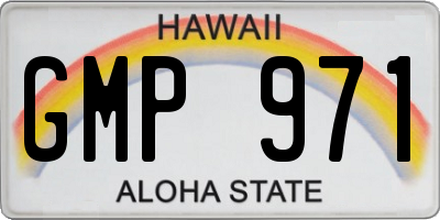 HI license plate GMP971
