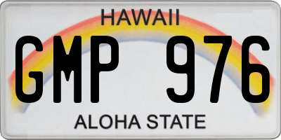HI license plate GMP976