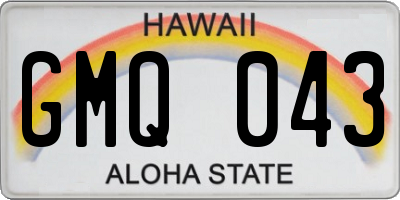 HI license plate GMQ043