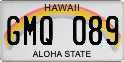 HI license plate GMQ089