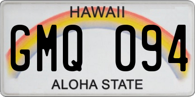 HI license plate GMQ094