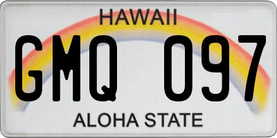 HI license plate GMQ097