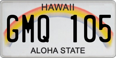 HI license plate GMQ105