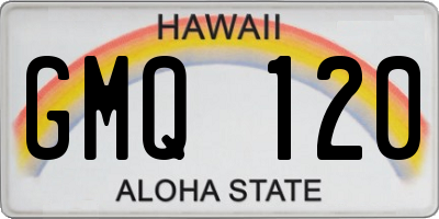 HI license plate GMQ120