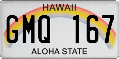 HI license plate GMQ167
