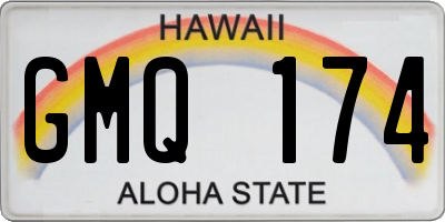 HI license plate GMQ174