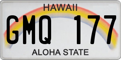 HI license plate GMQ177