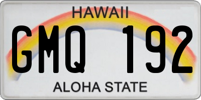 HI license plate GMQ192