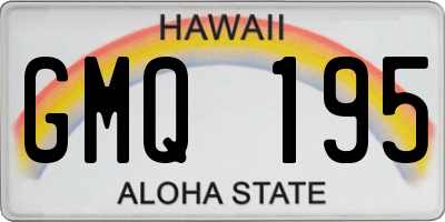 HI license plate GMQ195