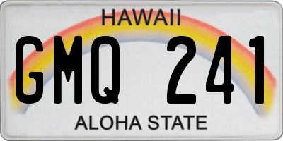 HI license plate GMQ241