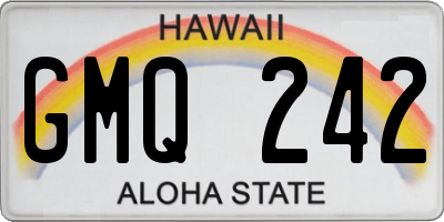 HI license plate GMQ242