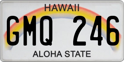 HI license plate GMQ246