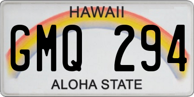 HI license plate GMQ294