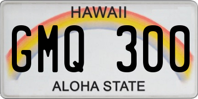 HI license plate GMQ300
