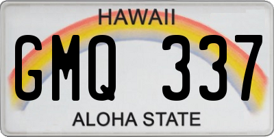 HI license plate GMQ337