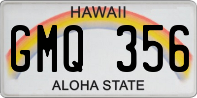HI license plate GMQ356