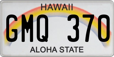 HI license plate GMQ370