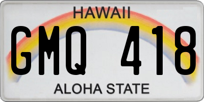 HI license plate GMQ418