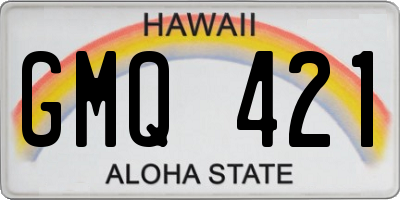HI license plate GMQ421