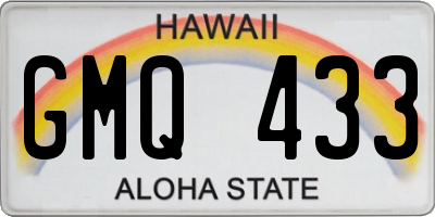 HI license plate GMQ433