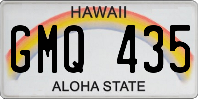 HI license plate GMQ435