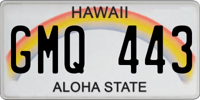 HI license plate GMQ443