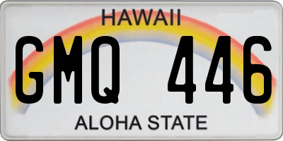HI license plate GMQ446