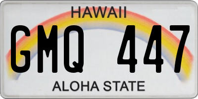 HI license plate GMQ447