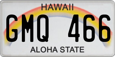 HI license plate GMQ466