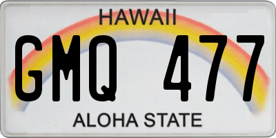 HI license plate GMQ477