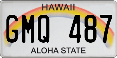 HI license plate GMQ487