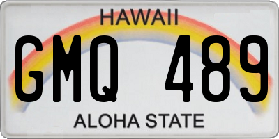 HI license plate GMQ489