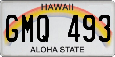 HI license plate GMQ493