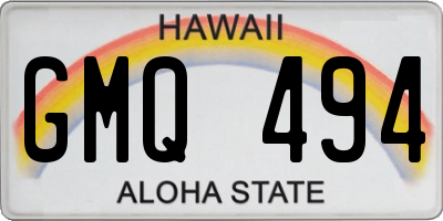 HI license plate GMQ494