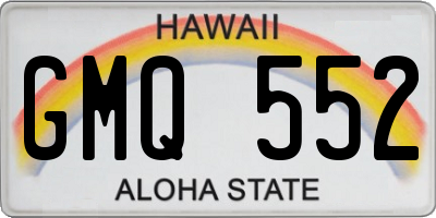 HI license plate GMQ552