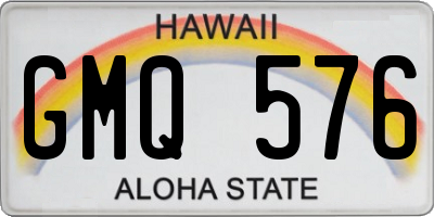 HI license plate GMQ576