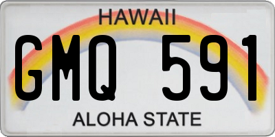 HI license plate GMQ591