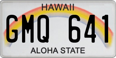 HI license plate GMQ641