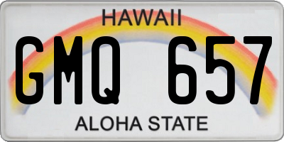 HI license plate GMQ657