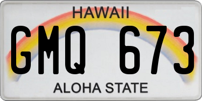 HI license plate GMQ673