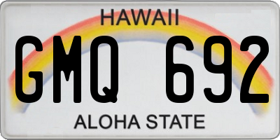 HI license plate GMQ692