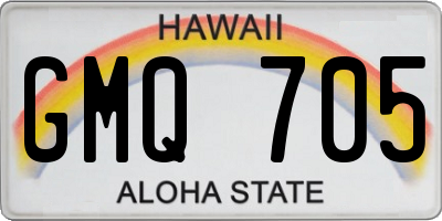 HI license plate GMQ705