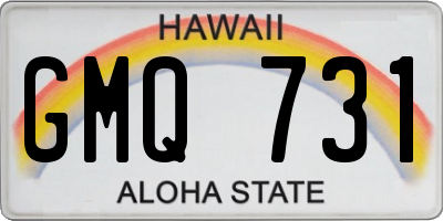 HI license plate GMQ731