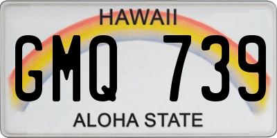 HI license plate GMQ739