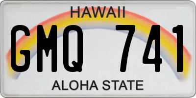 HI license plate GMQ741